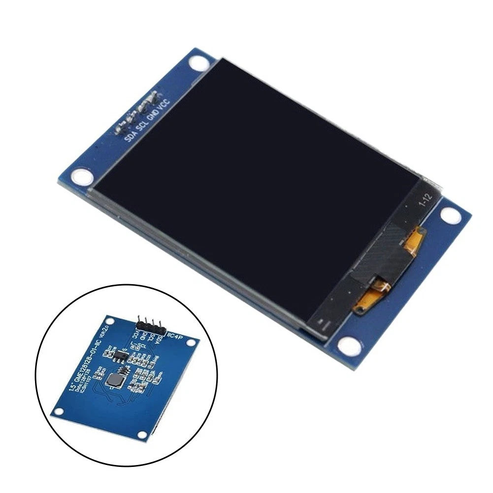 OLED Display SH1107 1.5" 128x128 IIC I2C for Compact Device Integration