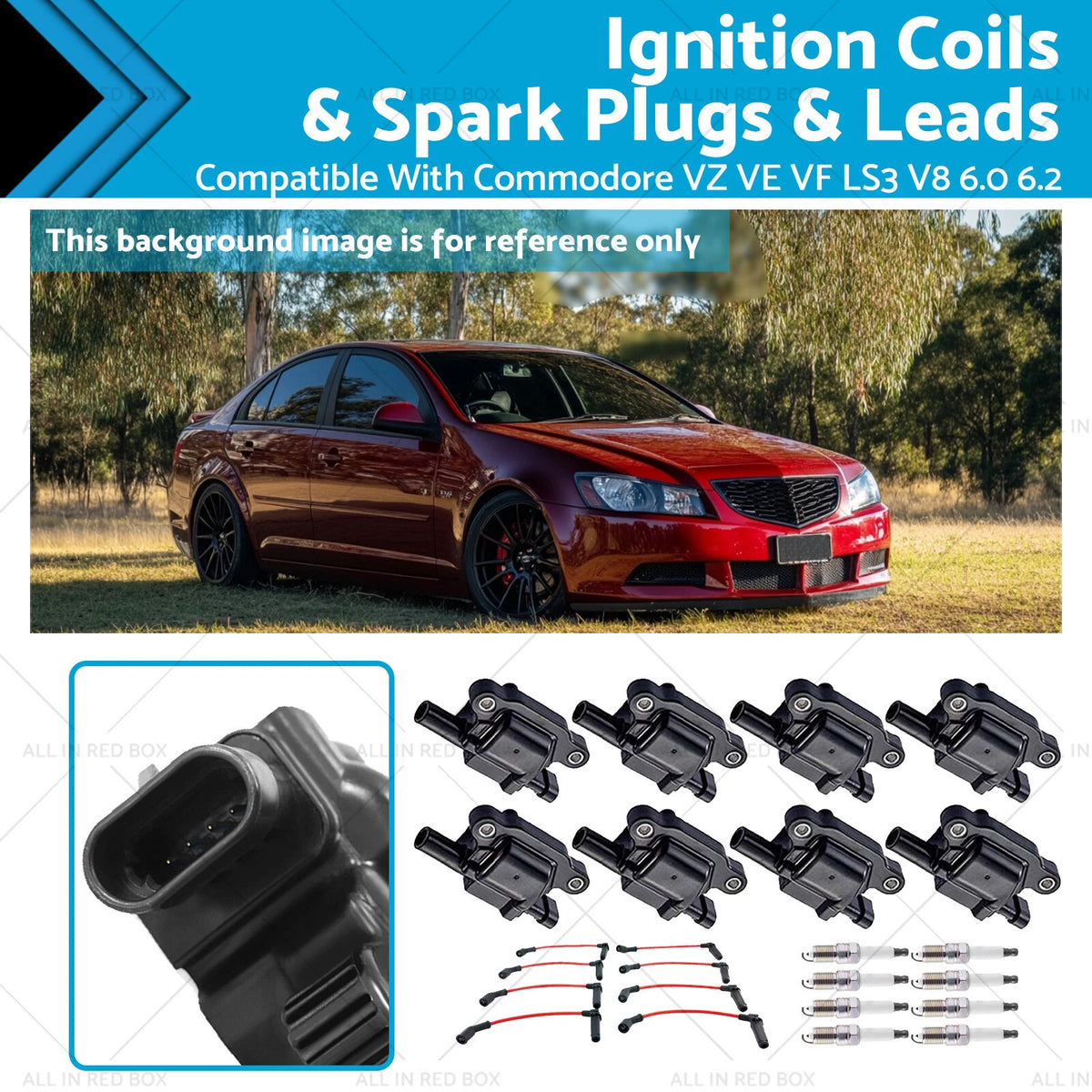 24Pcs Coil Plug Lead for Holden VF Commodore LS3 6.2L (2013–2017) 12570616