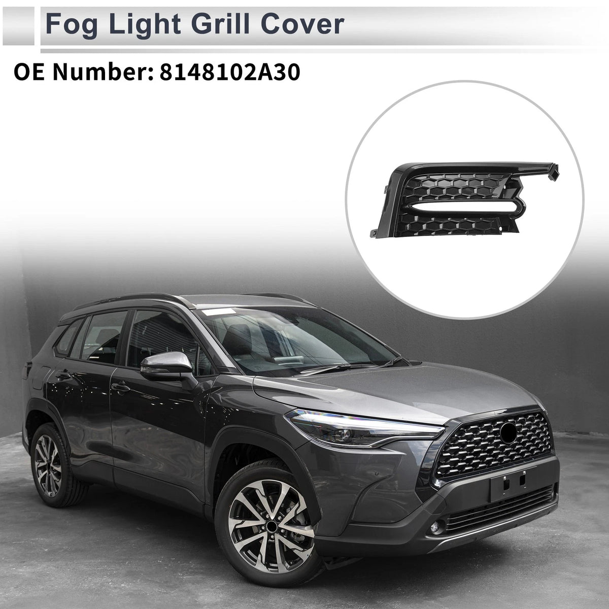 Front Right Fog Light Grill Replacement for Toyota Corolla (2020–2022)