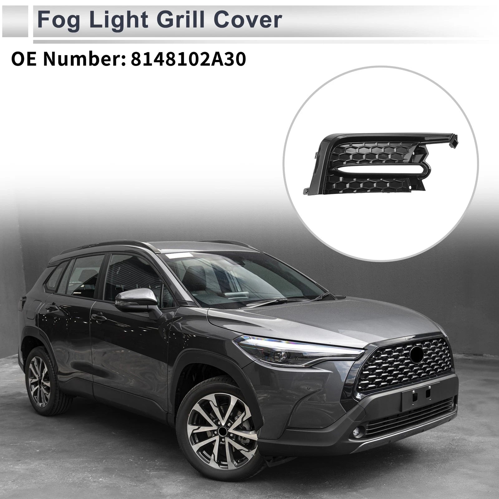 Front Right Fog Light Grill Replacement for Toyota Corolla (2020–2022)