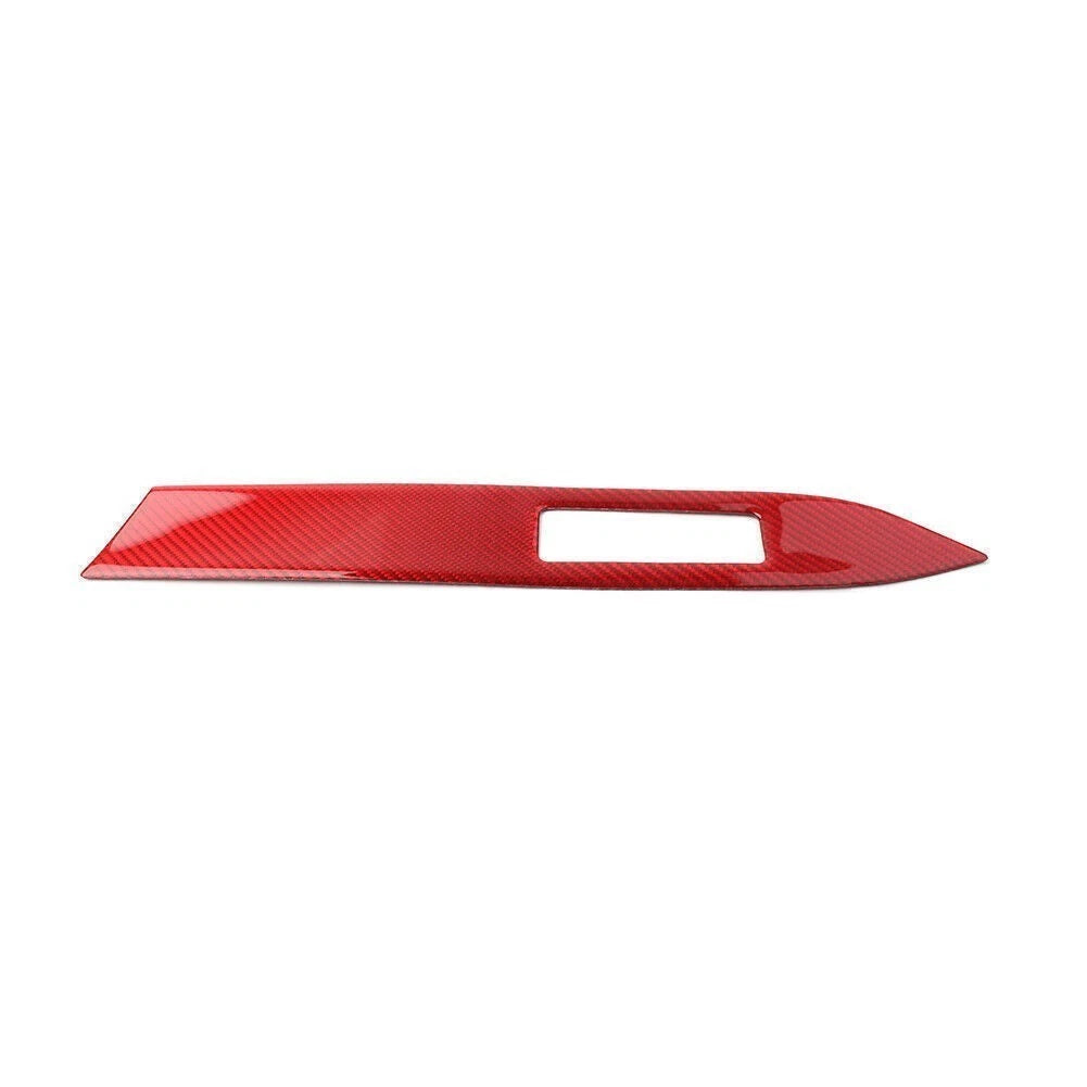 Red Carbon Fiber Dashboard Panel Cover Trim for Ford Mustang (2015–2019)