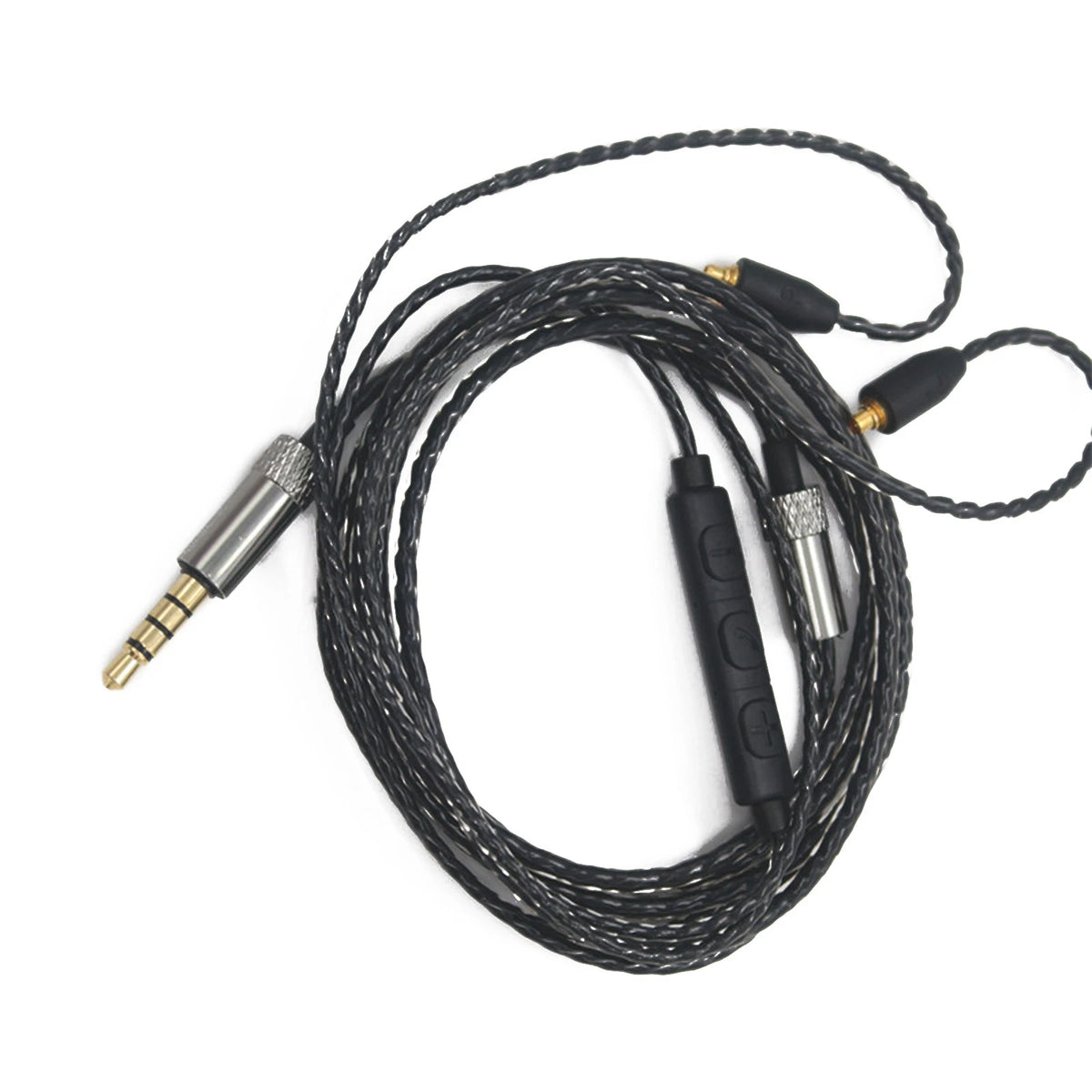 MMCX Audio Cable with Volume Control for Shure SE215/425/535/846 (Black)