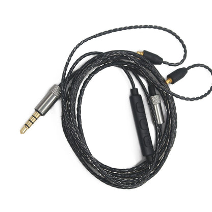 MMCX Audio Cable with Volume Control for Shure SE215/425/535/846 (Black)