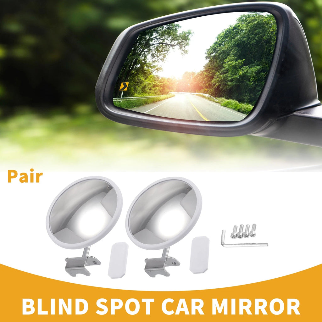 1 Pair Blind Spot Mirrors for Car (360 Degree Rotation, Adjustable)