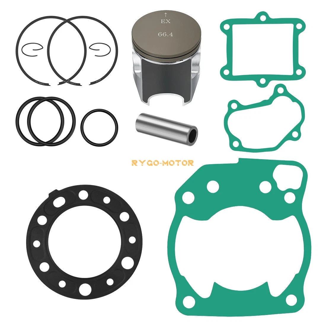 STD Bore 66.40mm Piston & Gaskets Top End Rebuild Kit for Honda CR250R (1992–1996)