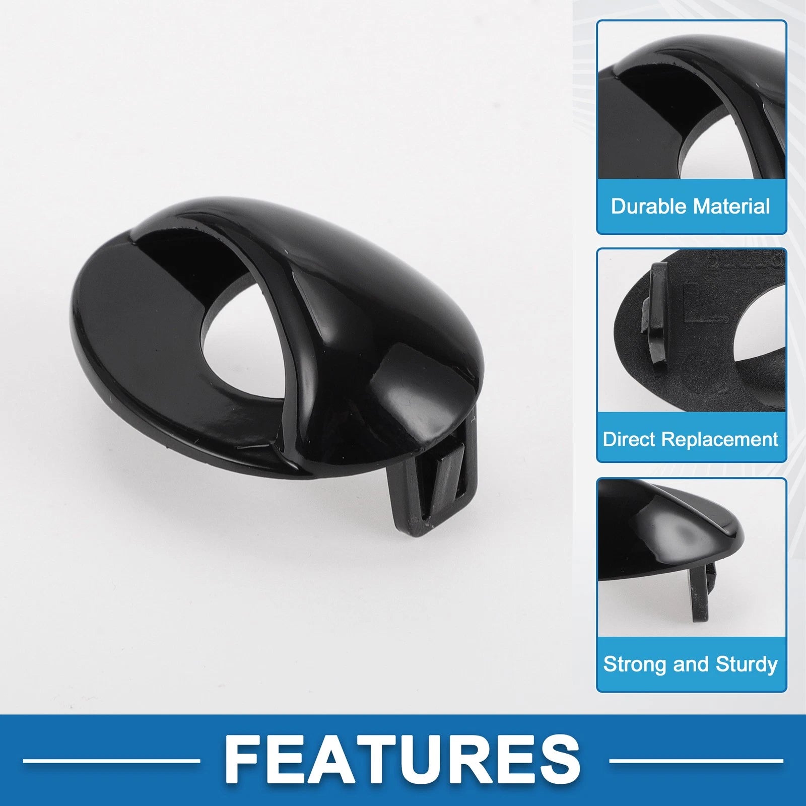Front Left Headlight Washer Nozzle Cover for BMW M3 (2008–2013) - Gloss Black