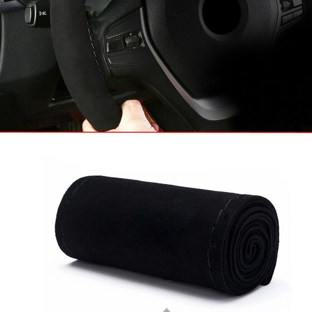 Suede Steering Wheel Cover for 37CM-38CM Wheels (DIY)