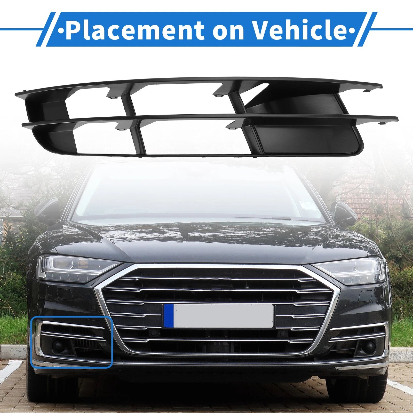 Front Right Fog Light Grill Replacement for Audi Q7 (2007–2009)