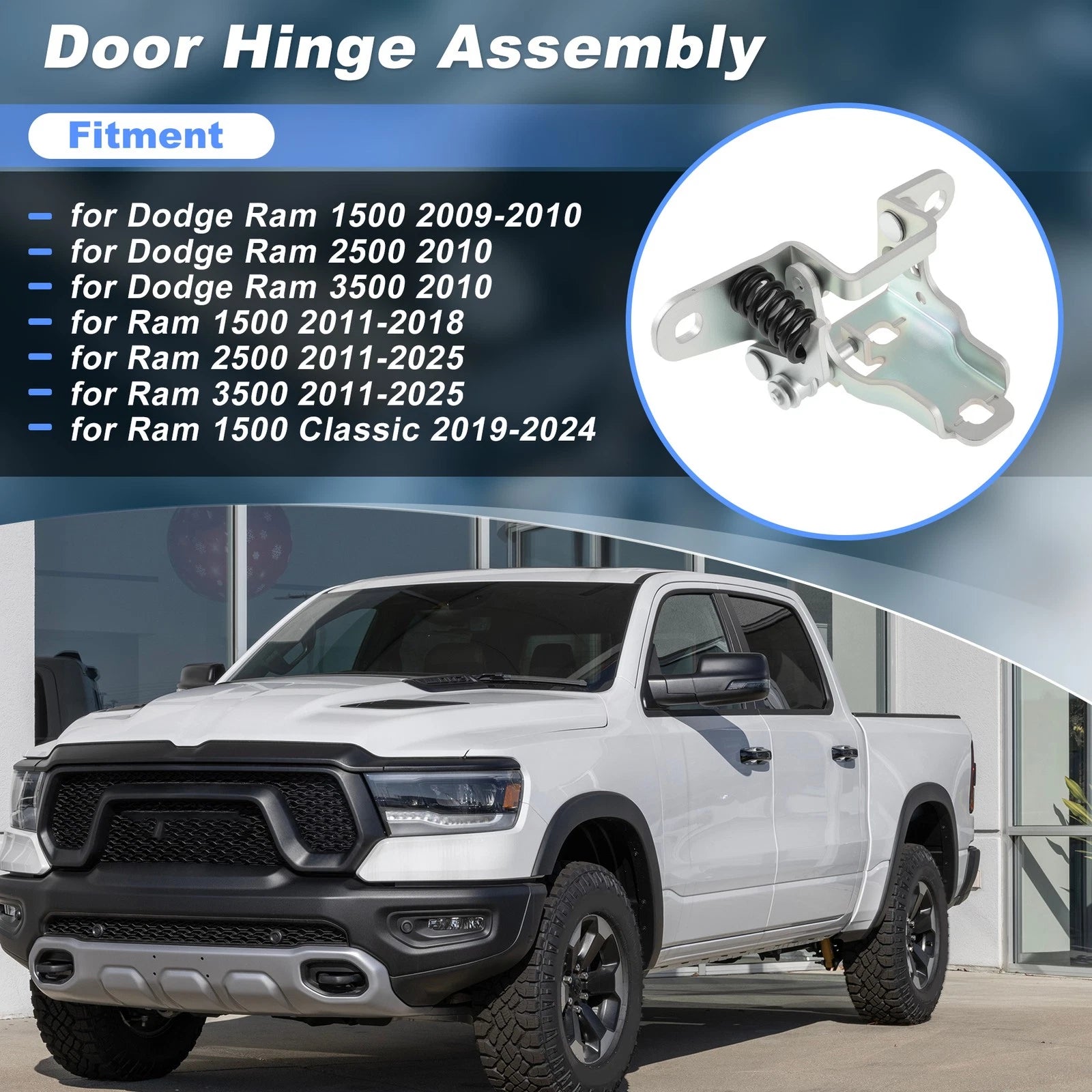 Front Right Lower Door Hinge for Dodge Ram 1500 2500 3500 (2009–2018)
