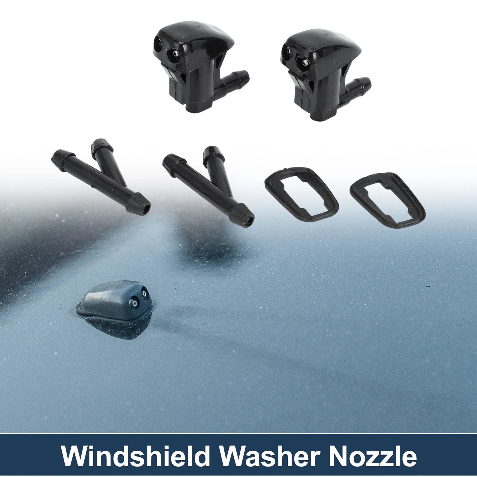 Windshield Washer Nozzle with Hose Connector for Jeep (No. 55372143AB)