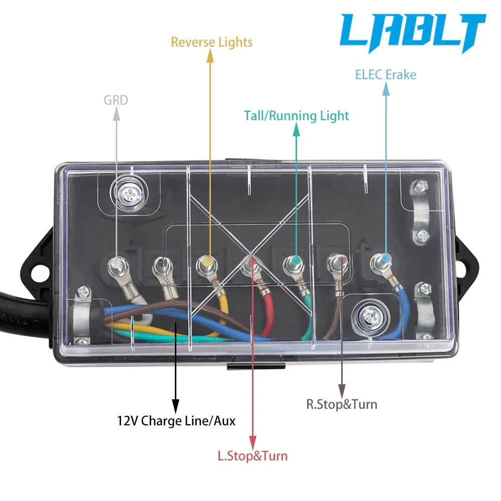 7 Way Trailer Cable 6/8FT with 7 Pin Plug for RV