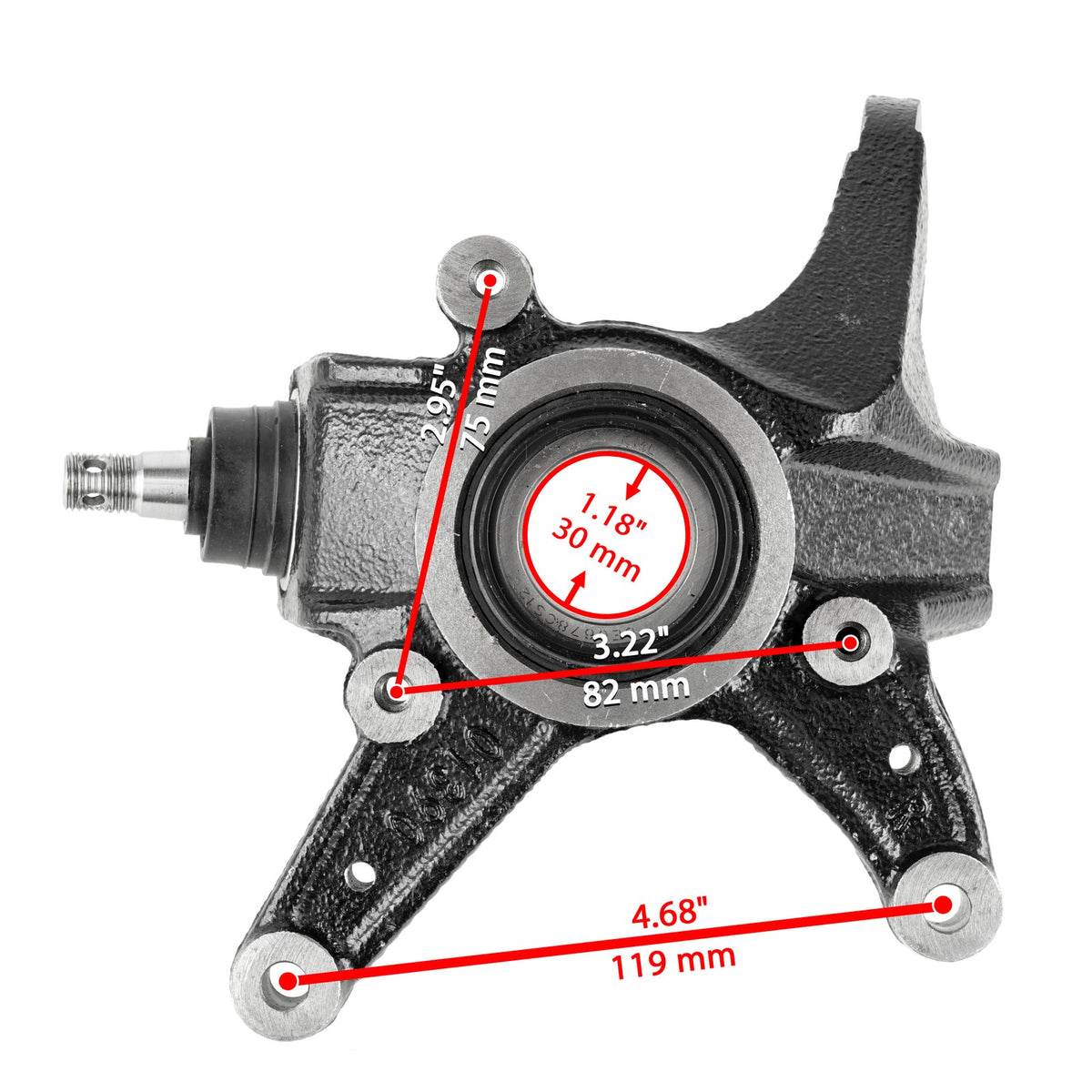 Front Left Right Steering Wheel Knuckle for Honda TRX420FA Rancher (2009–2014)