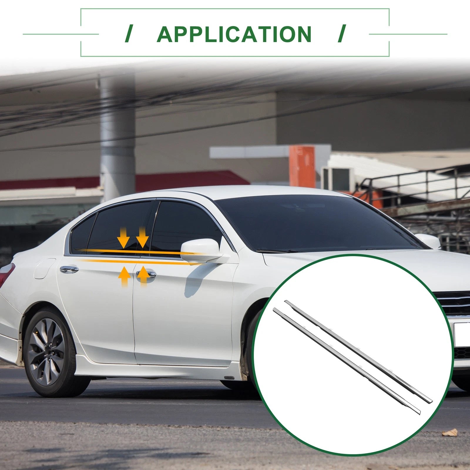 2pc Rear Left Right Weatherstrip Window Seal for Honda Accord (2013–2017)