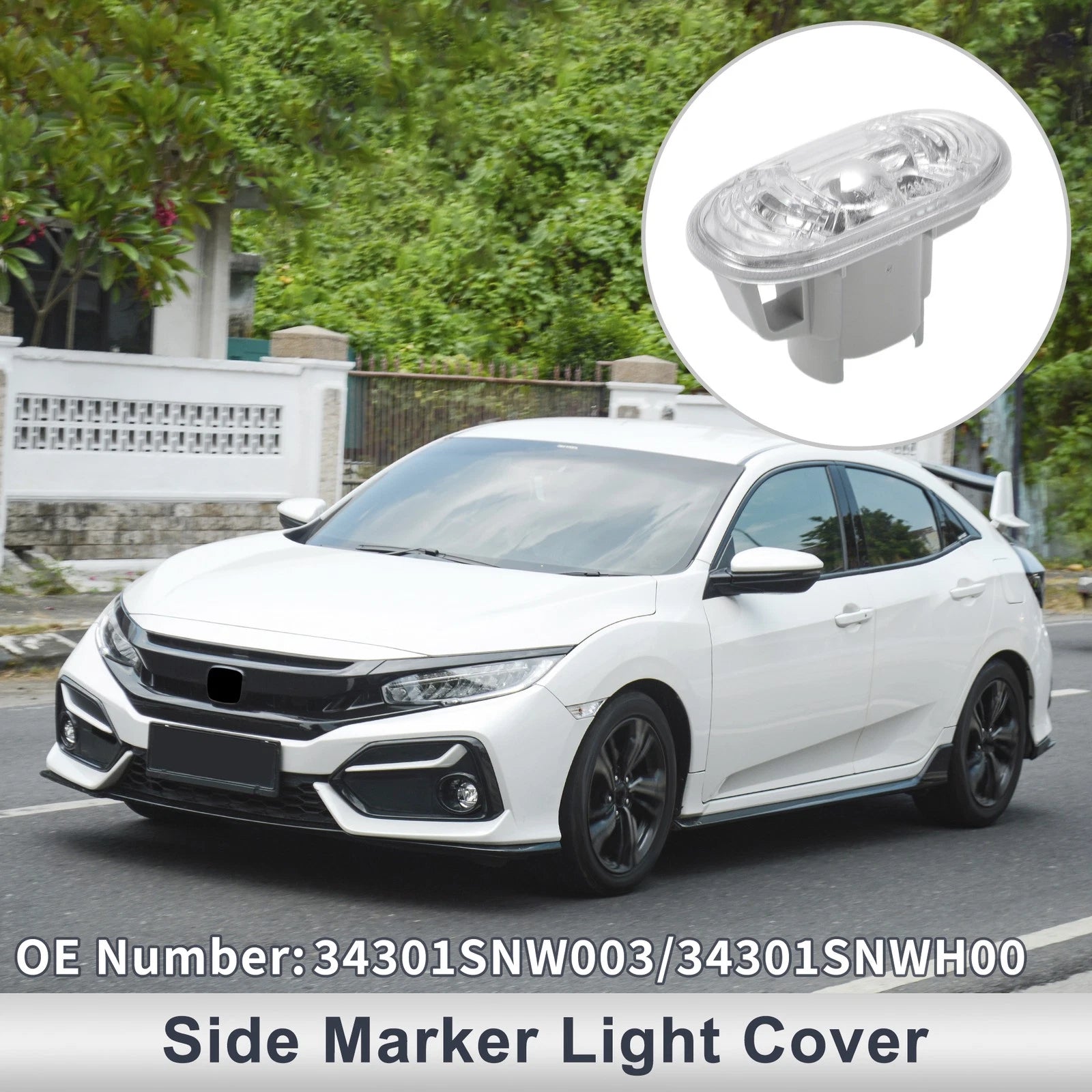 Side Marker Light Cover Replacement for Honda Civic (2006–2011)