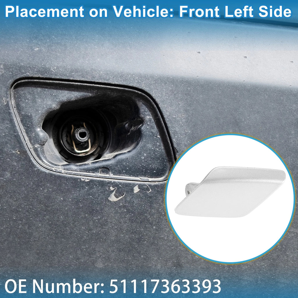 Washer Nozzle Cover Cap Front Left Replacement for BMW 428i (2014–2016)
