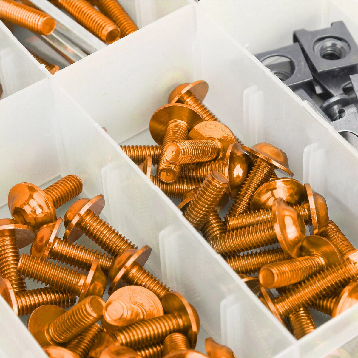 177PCS Fastener Kit for Sportbikes (M5/M6) - Gold Bolts