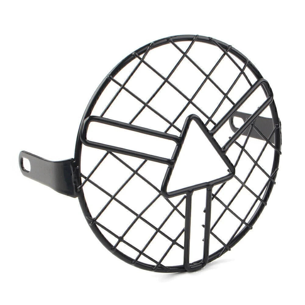 6.5" Motorcycle Headlight Grill Guard Cover for Cafe Racer Bobber Chopper