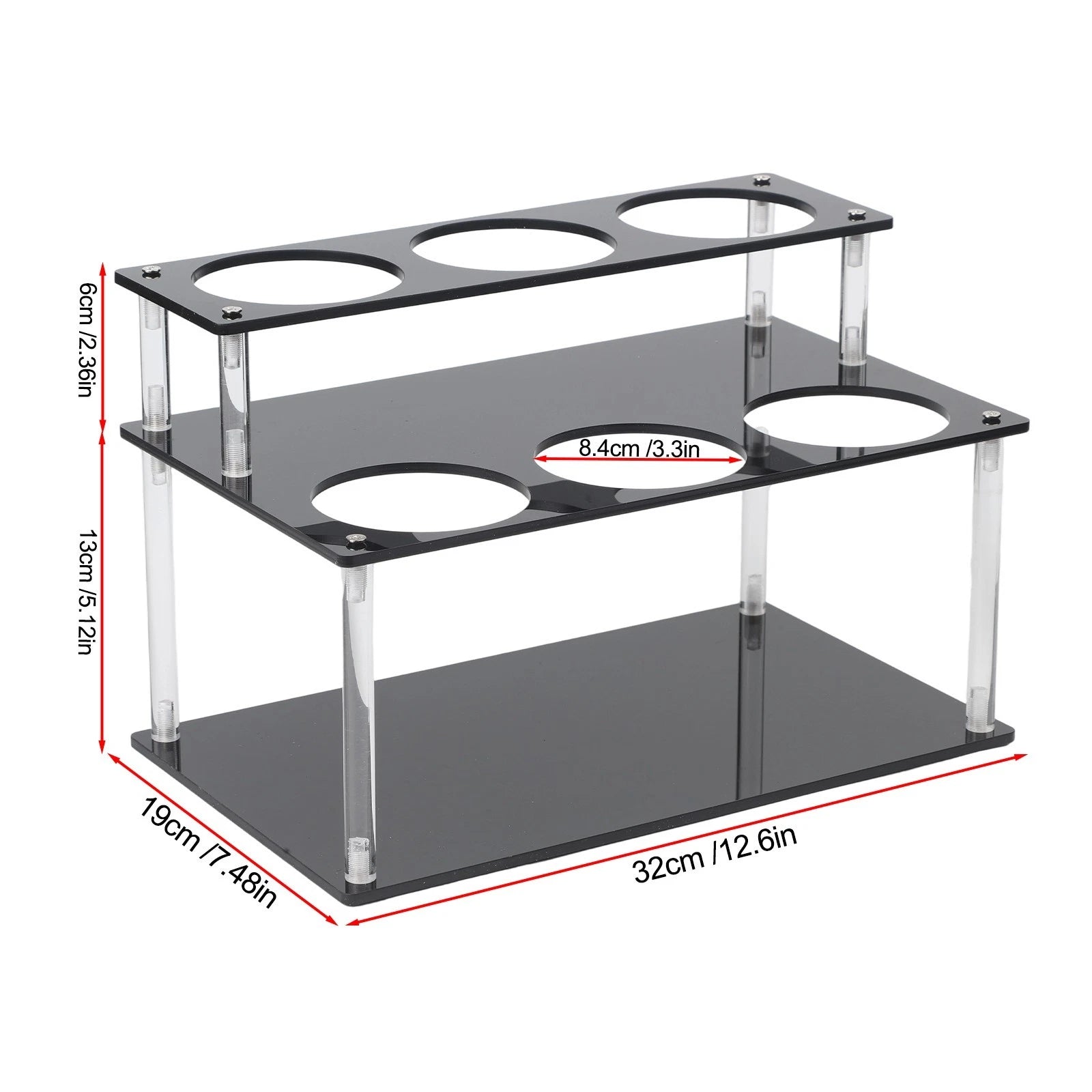 2-Tier Acrylic Coffee Syrup Organizer Rack