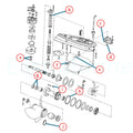 Lower Unit Seal Kit for Johnson Evinrude (18-2692, GLM 86712, Mallory 9-74113)