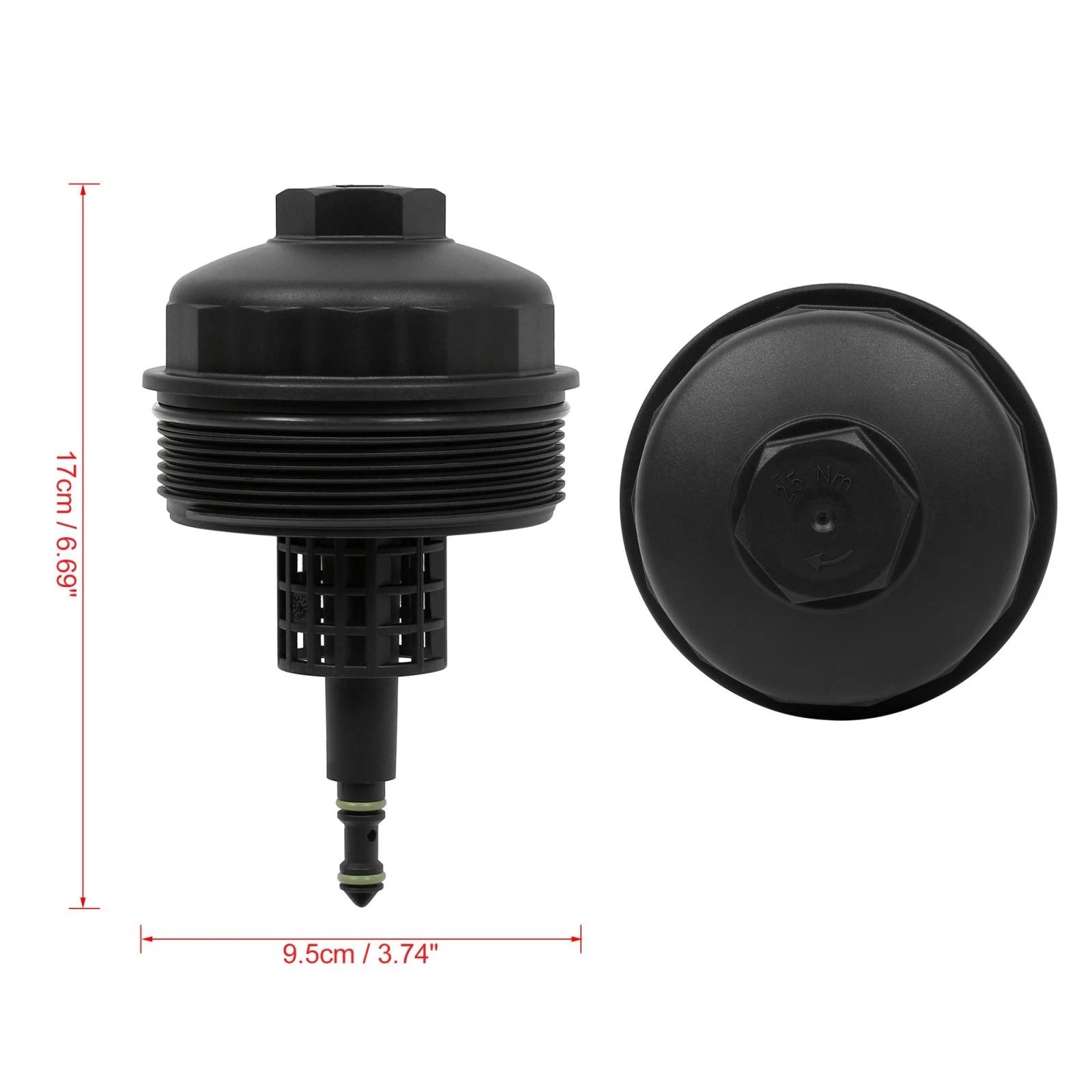 Oil Filter Cap Cover Replacement for BMW 1 3 5 6 Series (E88 E90 E60)