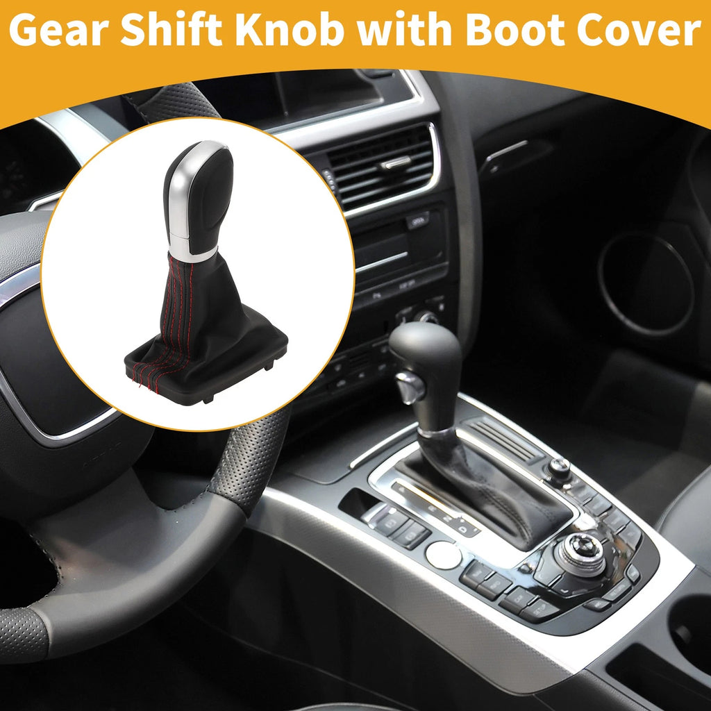 Automatic Shift Knob with Boot Cover Replacement for Volkswagen Tiguan (2012–2015)