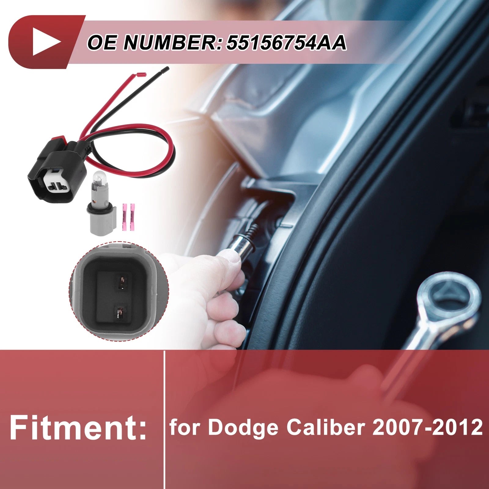 Side Marker Light Socket Wiring for Dodge Caliber (2007–2012) No. 55156754AA