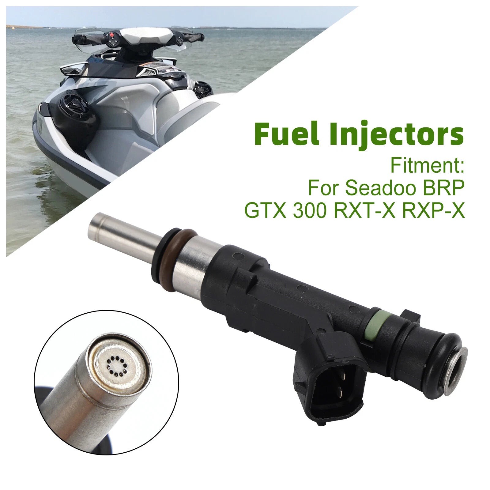 Set of 4 Fuel Injectors 0280158383 420874000 for Sea Doo BRP GTX RXT-X RXP-X (2008–2019)