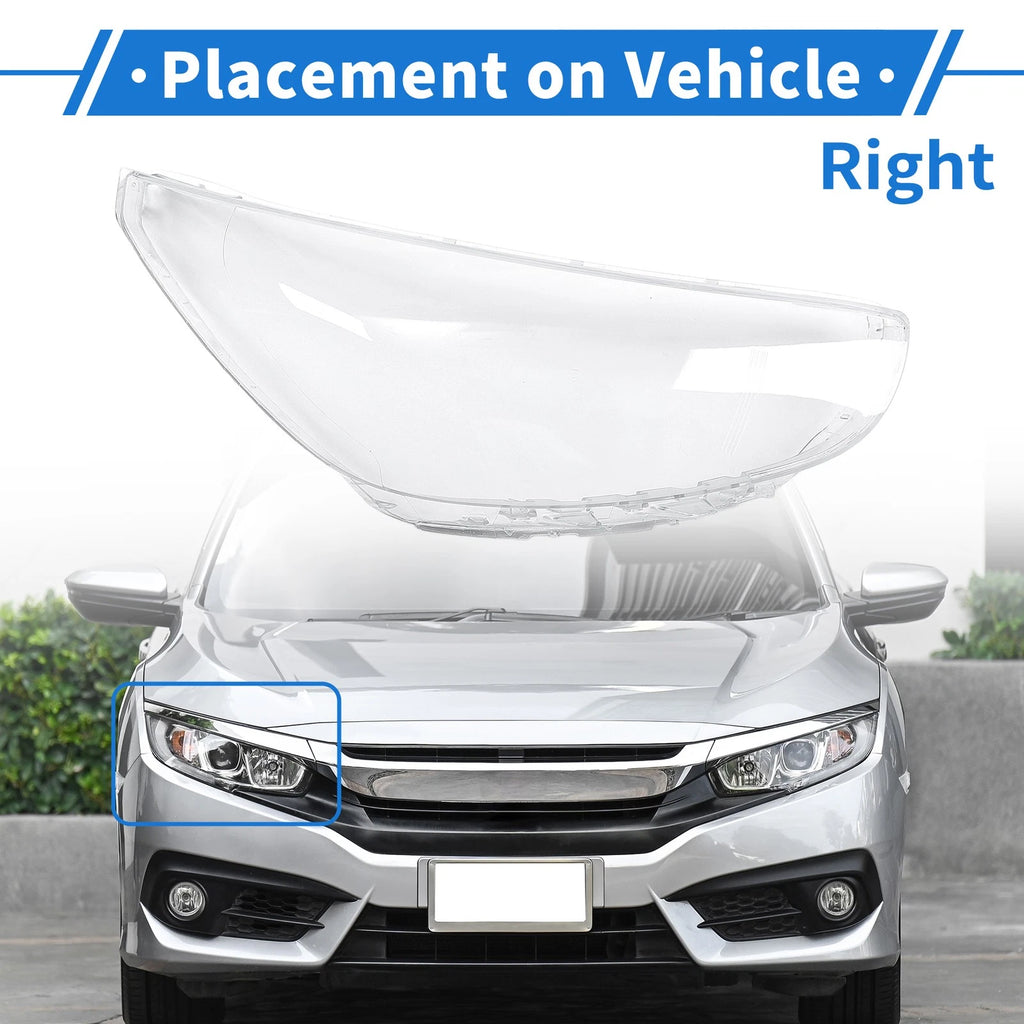 Front Right Headlight Lens Cover Replacement for Hyundai Accent (2012–2017)
