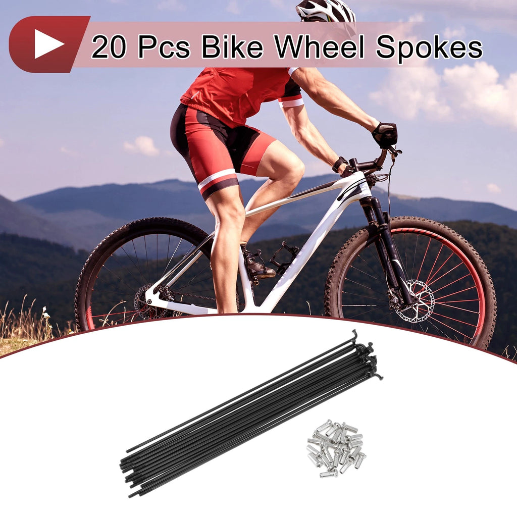 Bicycle Spokes Replacement for 193mm 304 Stainless Steel Wheel (20 Set)