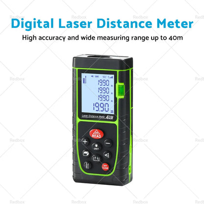 Digital Laser Distance Meter 40m Range Finder Tool