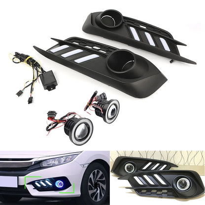 12V LED Daytime Running Light DRL Fog Lamp for Honda Civic (2016–2018)