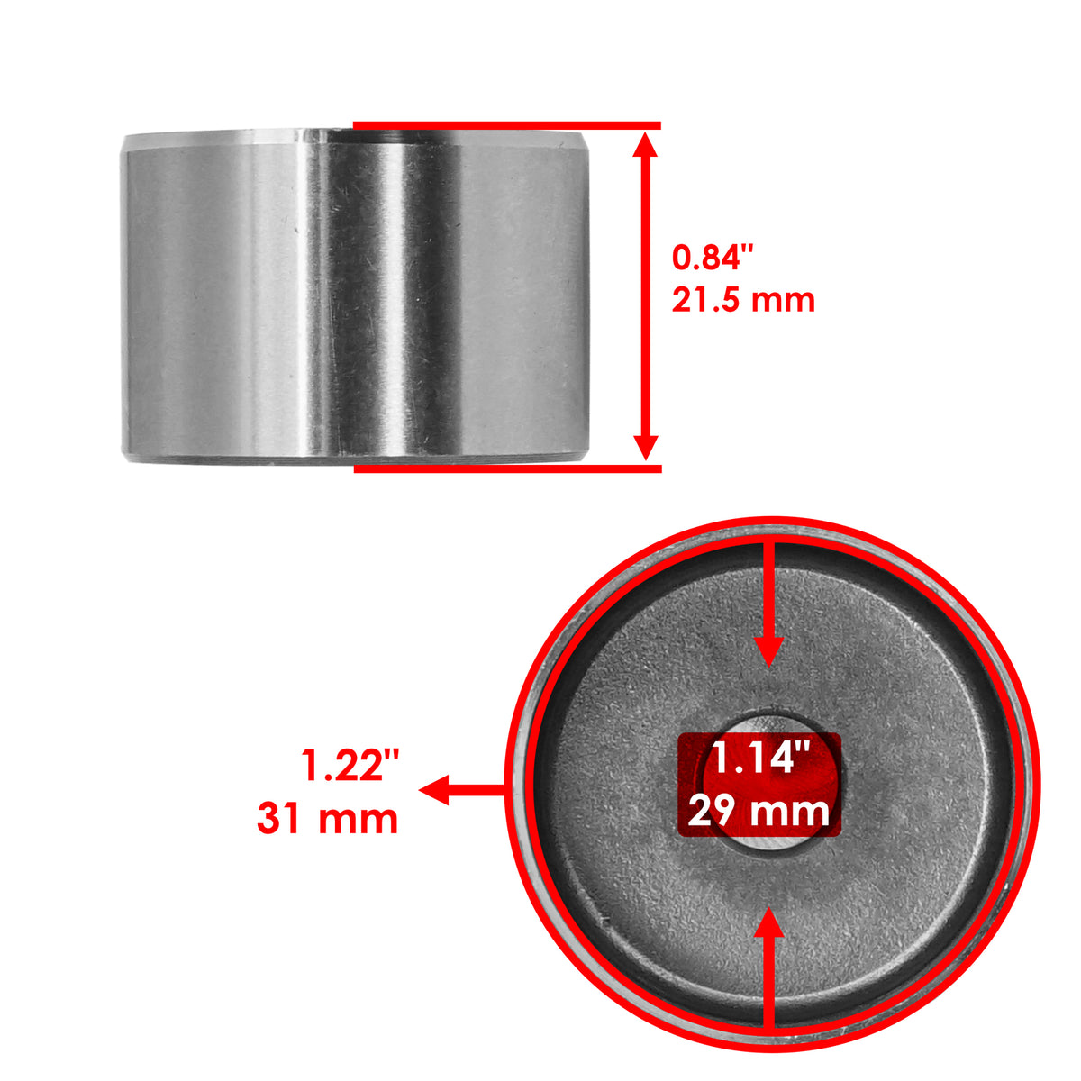 Caltric Intake and Exhaust Valve Tappet Replacement for Yamaha Wolverine R-Spec (2016–2018)