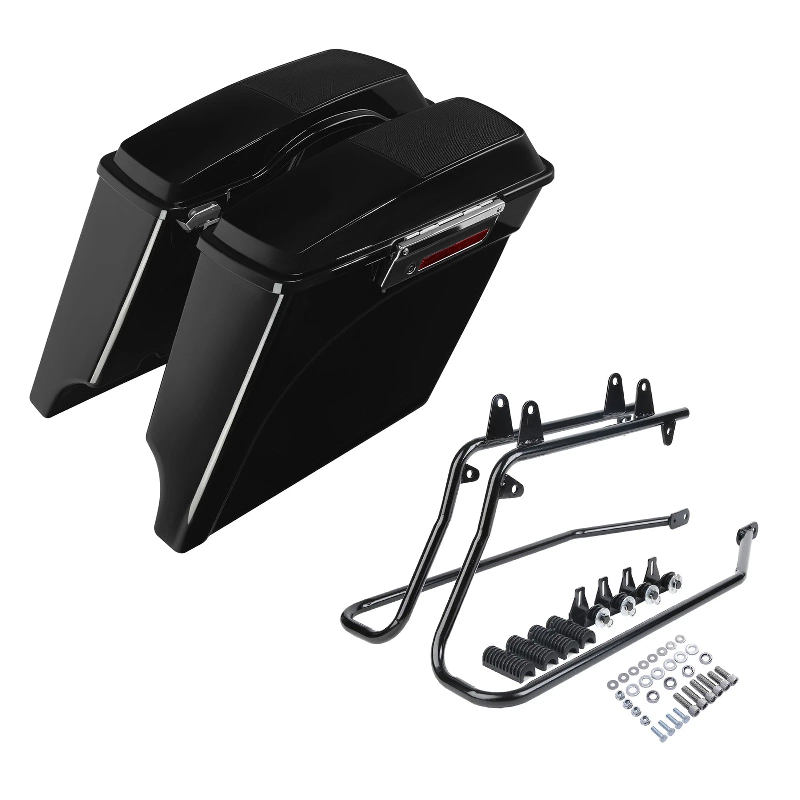Stretched Hard Saddlebag Speaker Lid Bracket for Harley Softail (1984–2017)