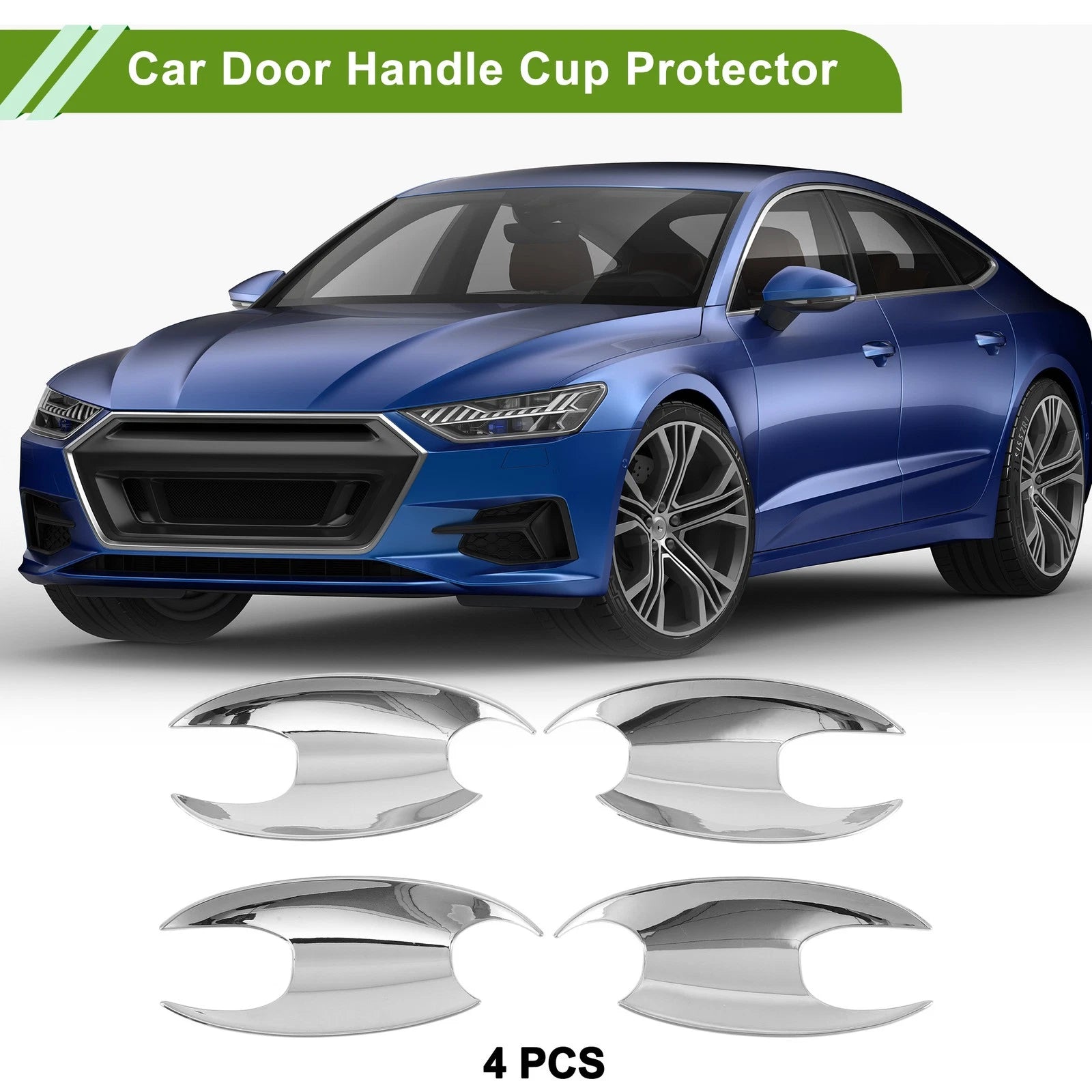 Car Door Handle Cup Protector for BMW X3 2022–2023 Chrome Silver Set of 4