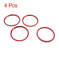4Pc Wheel Center Hub Ring Decorative Red Aluminum for Audi (2005–2015)