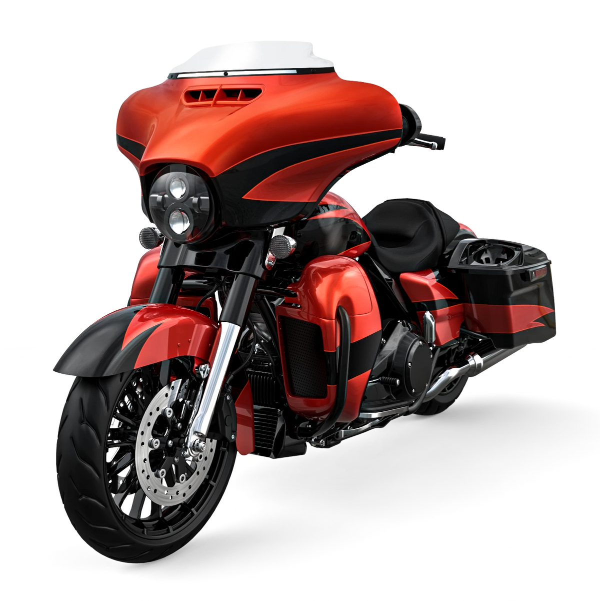 Rear Fender for CVO Street Glide (2017) - Sunburst Orange, Starfire Black