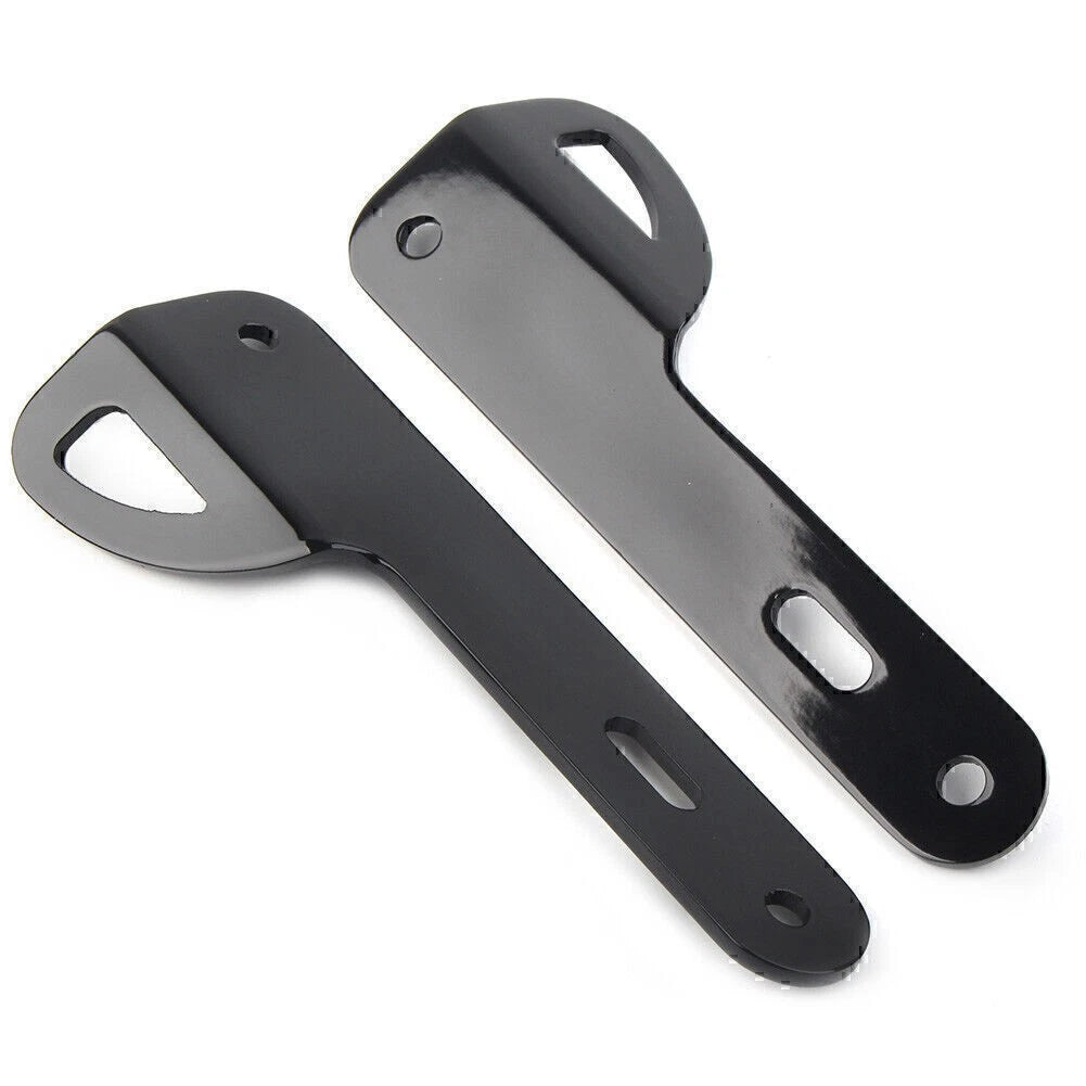 Black Front End Fork Tie Down Bracket Kit For 14-21 Harley Electra Street Glide