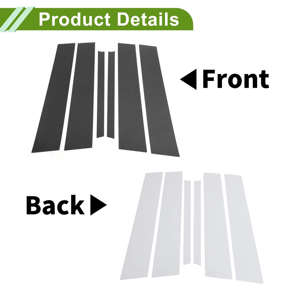 6 Pcs Pillar Window Trim Replacement for Chevy Equinox (2018–2023)
