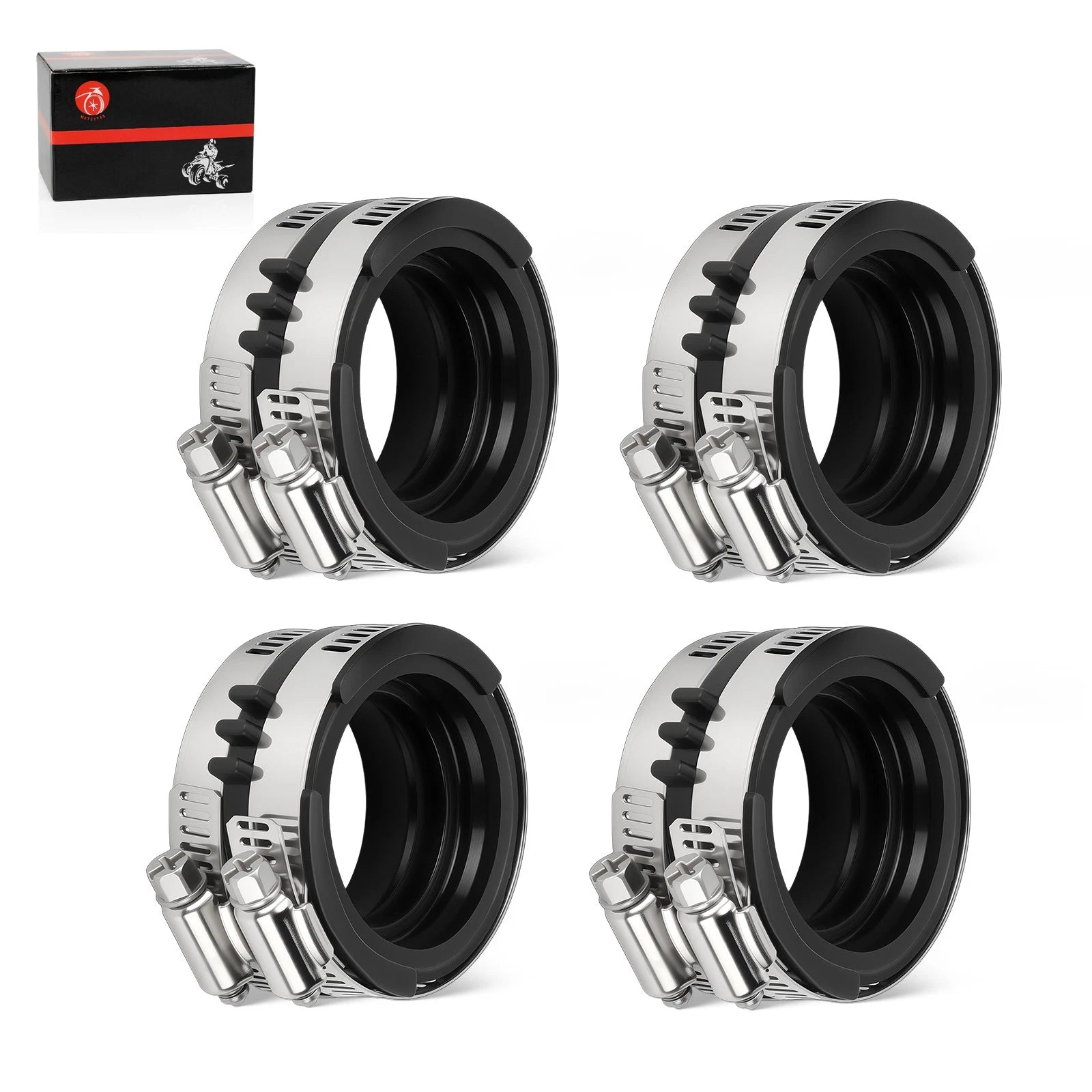 Set of 4 Carburetor Intake Manifold Pipes for Honda Interceptor 750 VFR750F (1990–1993)