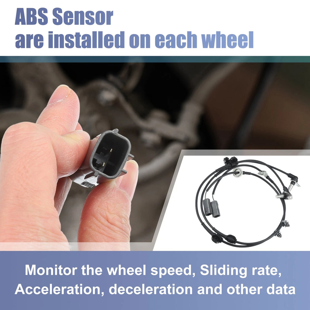 ABS Sensor Pair Front Left Right Replacement for Mazda CX-7 (2007–2012)