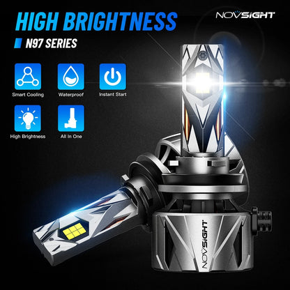 H11 H9 H8 LED Headlight Bulbs for NOVSIGHT (60000LM 6500K)