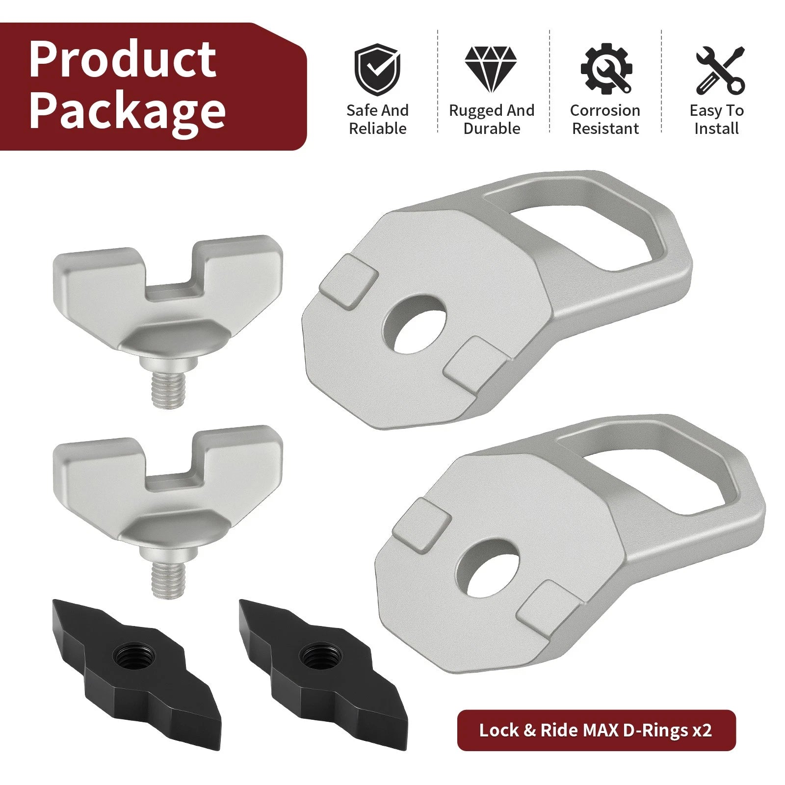 Lock & Ride MAX D-Rings 2889620 for Polaris Xpedition XP ADV 2024-2025