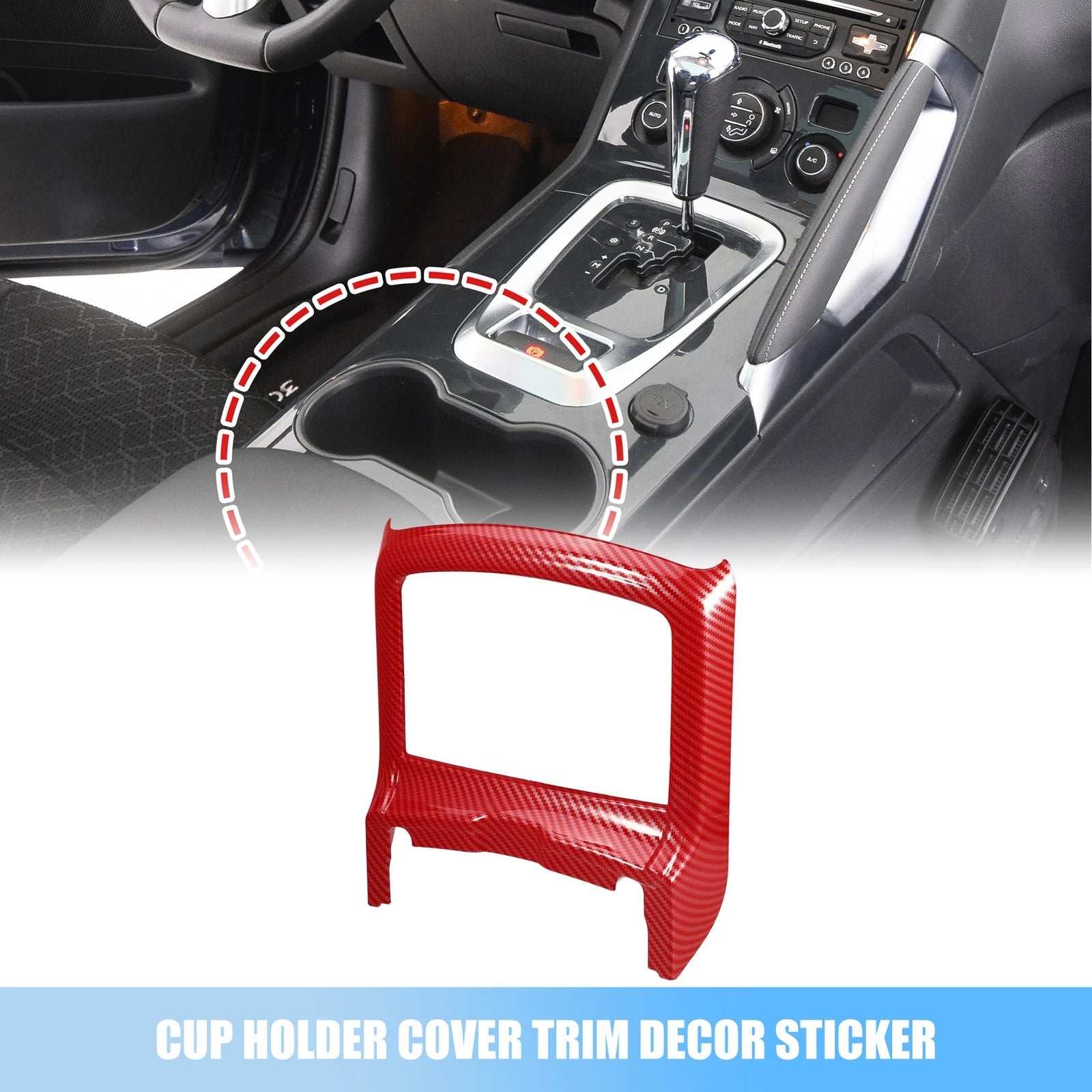 Cup Holder Cover Trim Sticker Replacement for Dodge Charger (2015–2021)