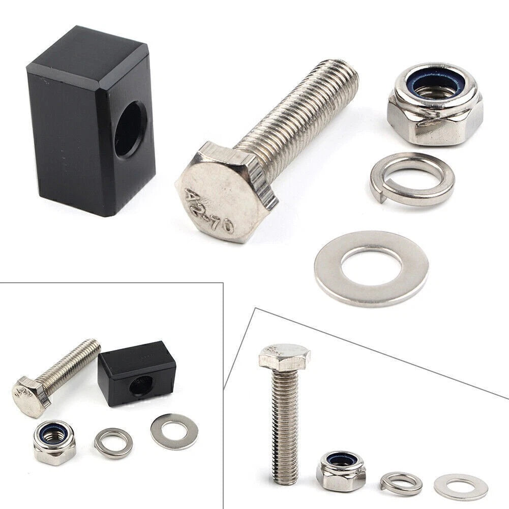 Headlight Mounting Block Bracket For Harley Custom Headlight Mount Aluminu Black