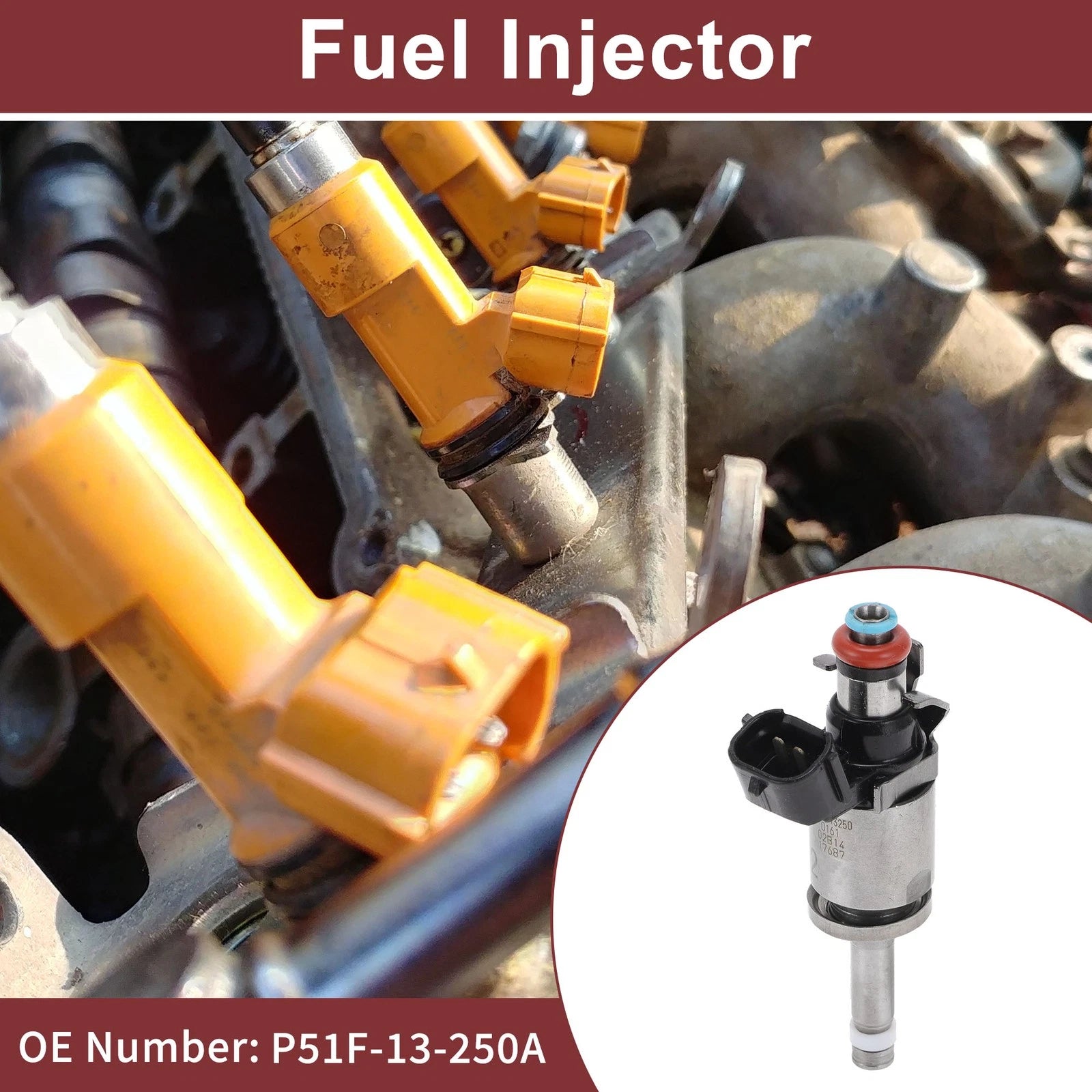 Fuel Injector Replacement for Mazda GDI (2007–2015) 1 Pc Black