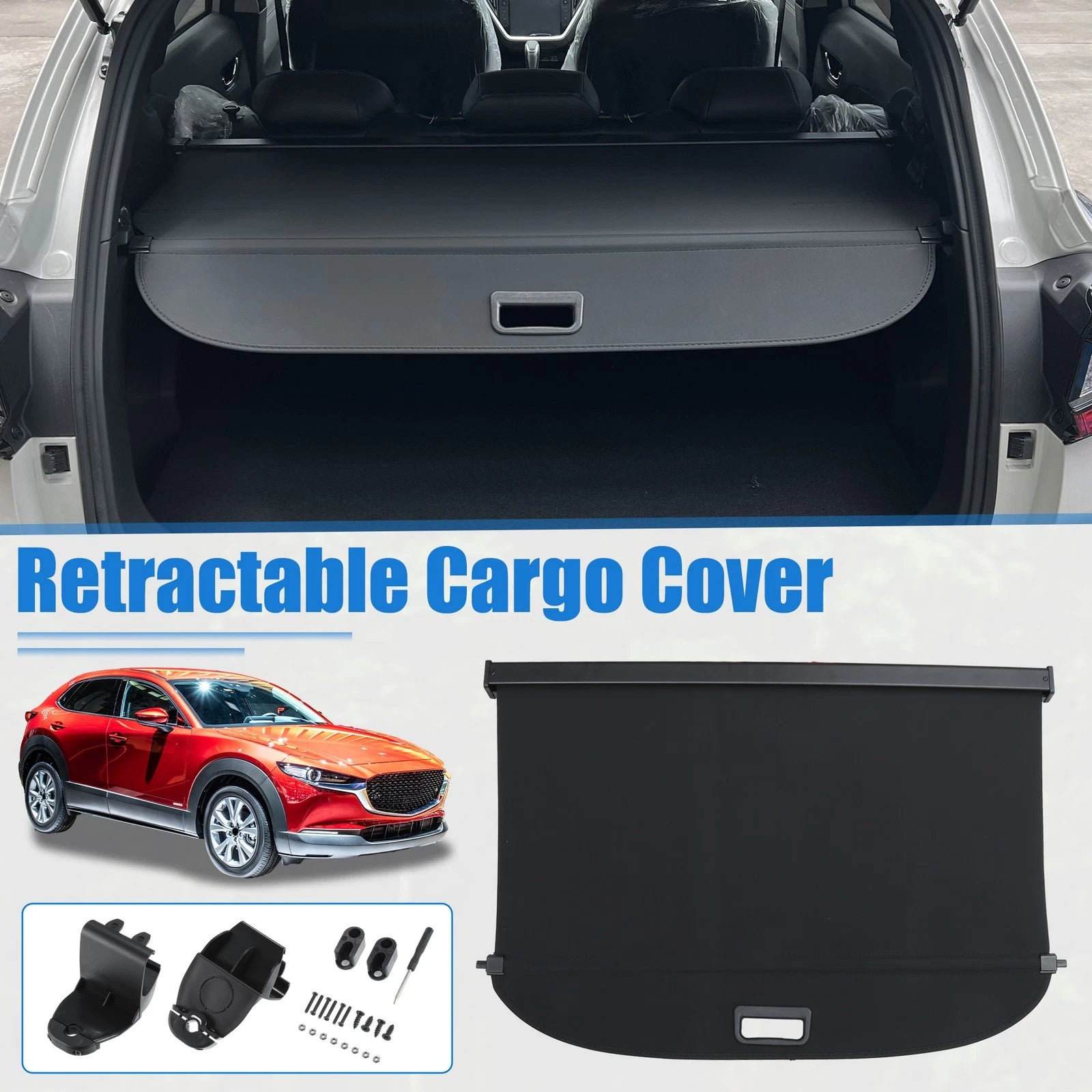 Retractable Cargo Cover Waterproof for Mazda CX-30 (2020–2023)