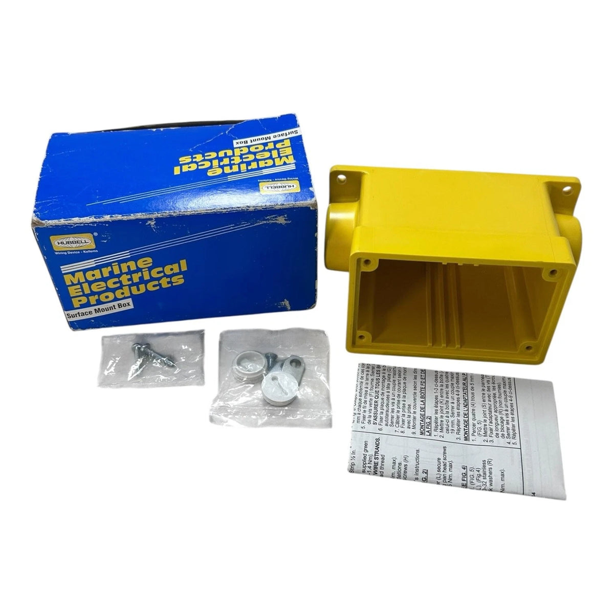 Marine Water Tight FD Yellow Box Enclosure 3/4'' for Hubbell 36-HBL60CM83A