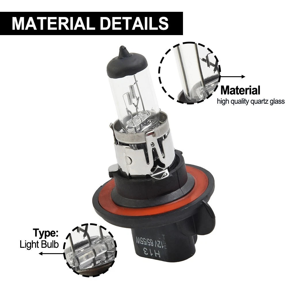 H13 9008 12V 55W Halogen Headlight Bulb for Car (Fits )