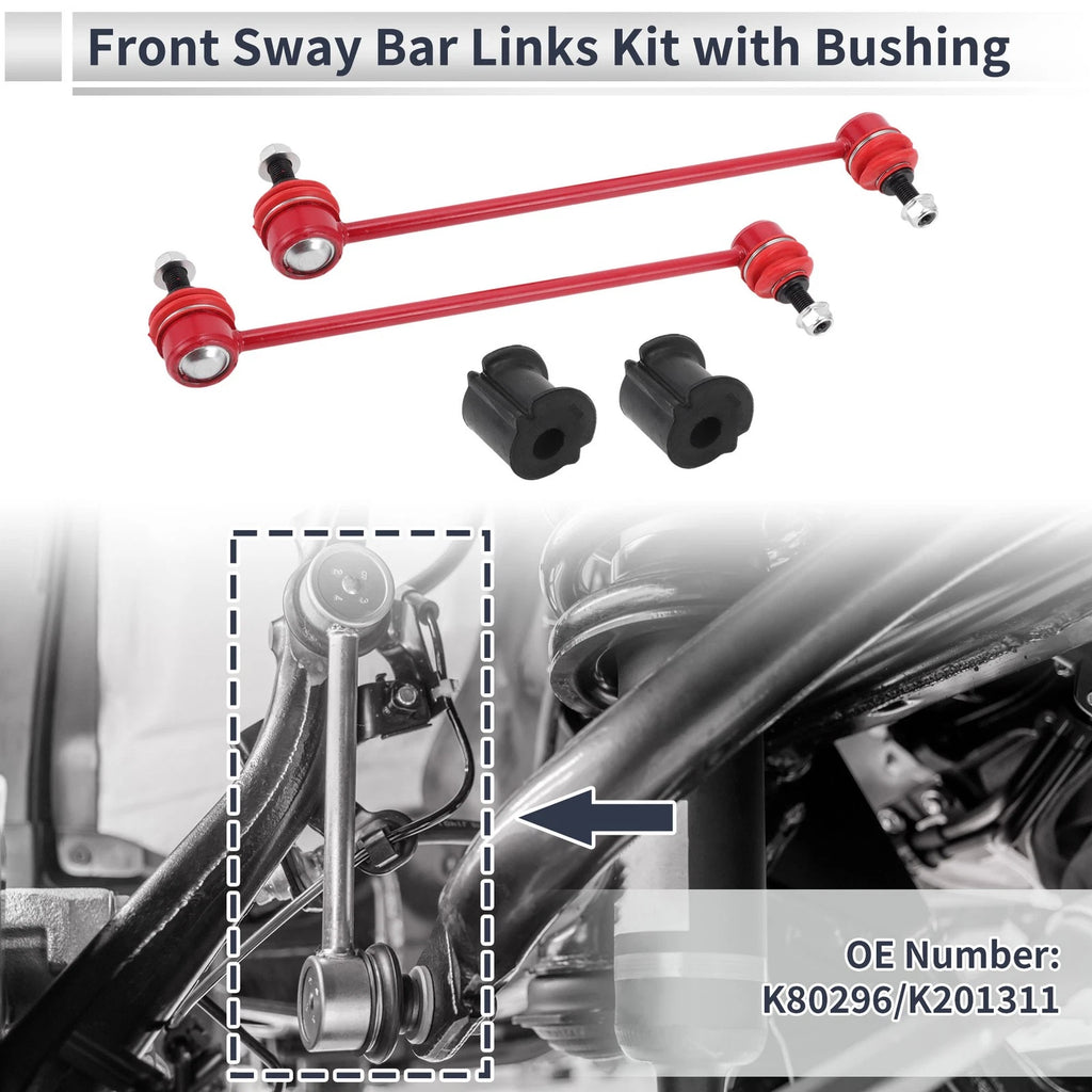 Front Stabilizer Bar Links with 2 Pcs Bushings for Mercury Mariner (2005–2011)