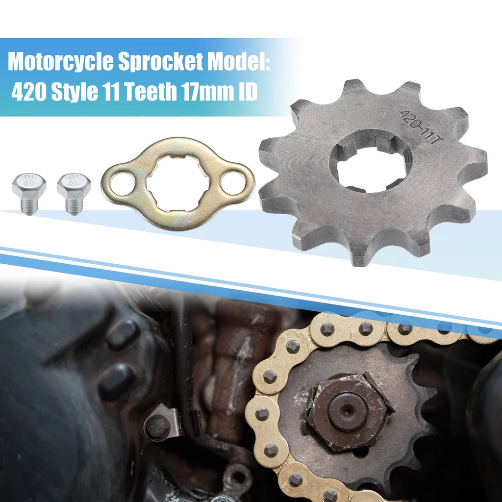 Engine Sprocket Set Front 11T 420 Style 17mm for Dirt Pit Bike ATV (—)